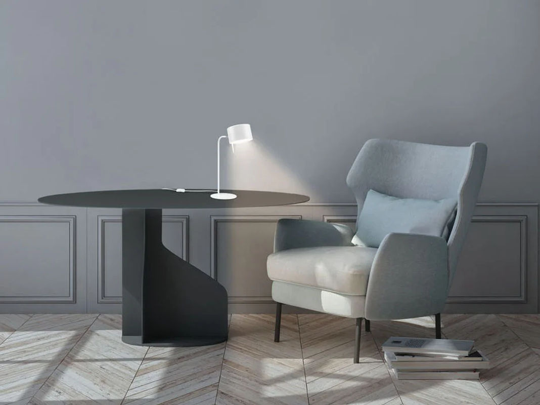 LIVARNO HOME Tischleuchte in Mattweiß, verstellbare LED-Tischlampe aus Stahl mit modernem Design - Bild 2
