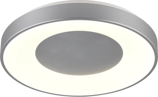 Reality Deckenleuchte California LED aus Kunststoff in Silber und Weiß, rund, H: 7 cm, D: 38,5 cm - Bild 1