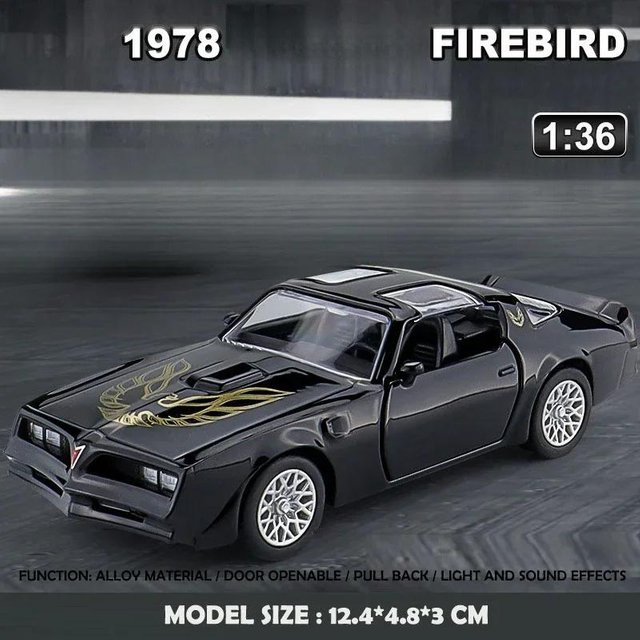 Linyi toy car Firebird Sportwagen Modell, 1:36, Metall, ab 14 Jahren - Bild 1