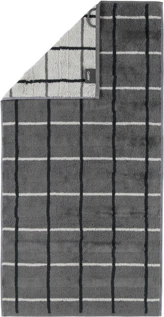 Handtuch Cawo Noblesse Square Karo in Grau aus Baumwolle und Frottier - Bild 1