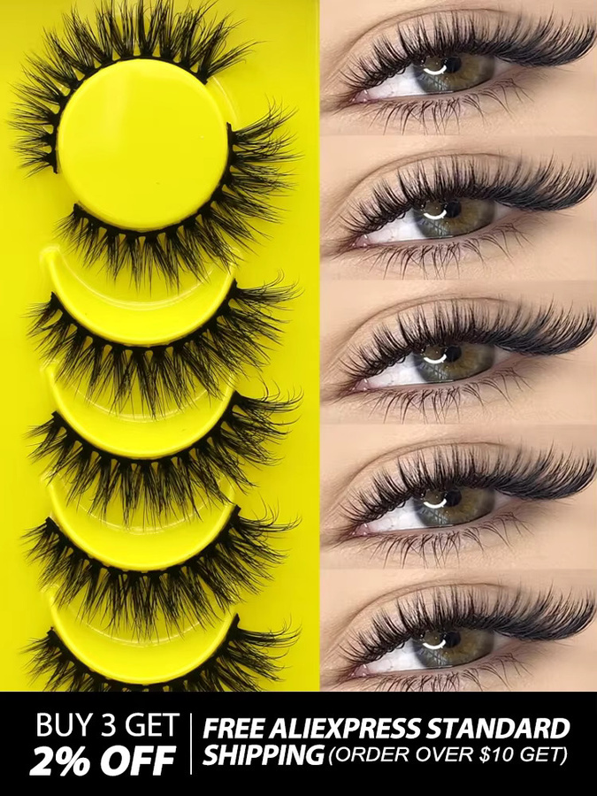 Veltrinay Falsche Wimpern, 3D Faux Nerz, Wispy, Wiederverwendbar - Bild 5