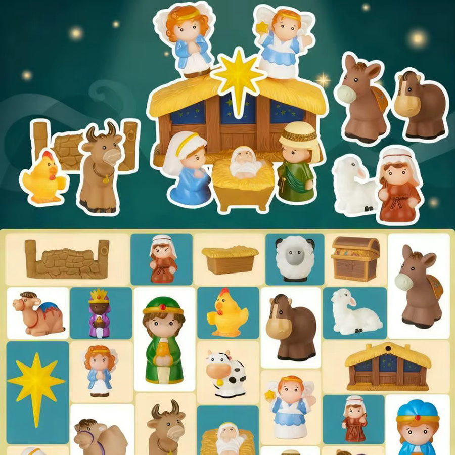 Dekorativer Adventskalender für Weihnachten 2025 in Blau und Multicolour für Kinder, Jungen, Mädchen und Erwachsene - Bild 2