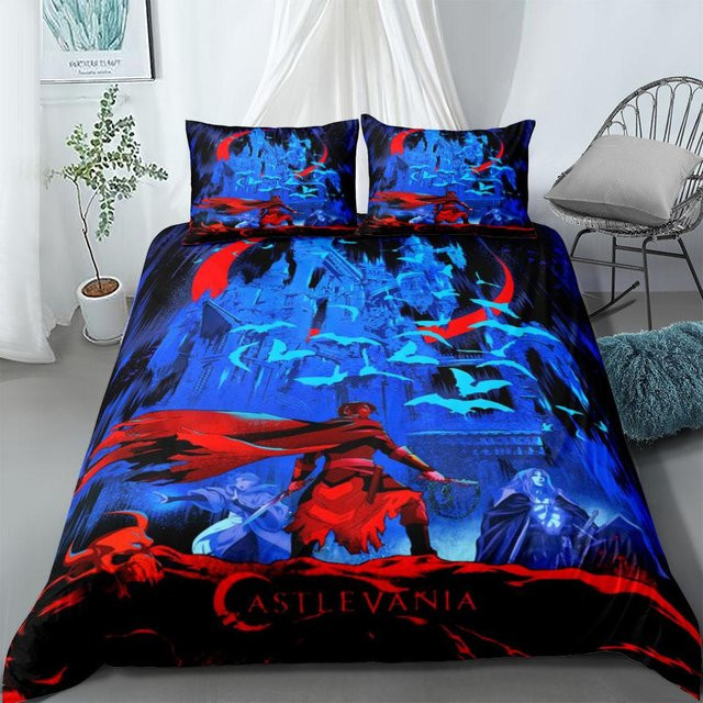 Witcher Folk Bettbezug-Set von JMG Household Supplies in Blau, Bettwäsche aus Mikrofaser mit Motiv, Breite: 200 cm, Höhe: 230 cm - Bild 1