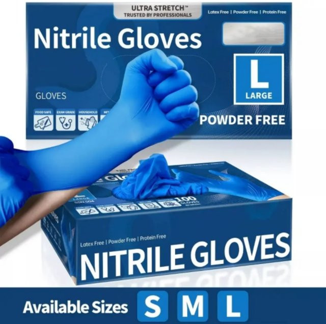 INMAICH Einweg Nitrilhandschuhe ohne Puder und Latex in Blau, 20/50 Stück für Haushalt, Reinigung und Gartenarbeit - Bild 1