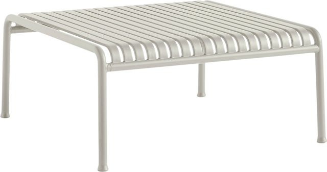 HAY Palissade Low Tisch aus lackiertem Stahl in Grau für Garten, Balkon und Terrasse - Bild 1