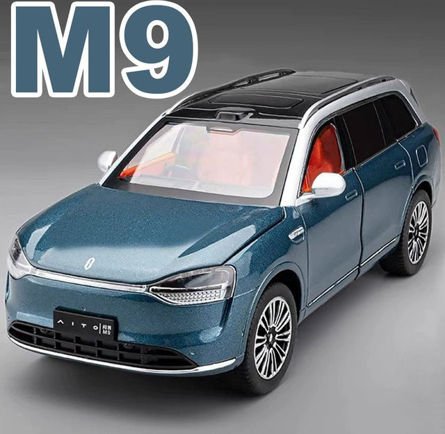 RMZ city AITO M9 SUV Modell, Spielzeug Auto, 1:24, Metall, Licht und Sound, Gummi Reifen - Bild 1