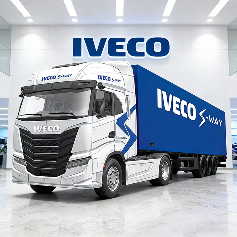 Bburago Iveco S-Way Trailer Truck Scania 770S, Miniaturmodellauto, 1:43, Metall - Bild 2