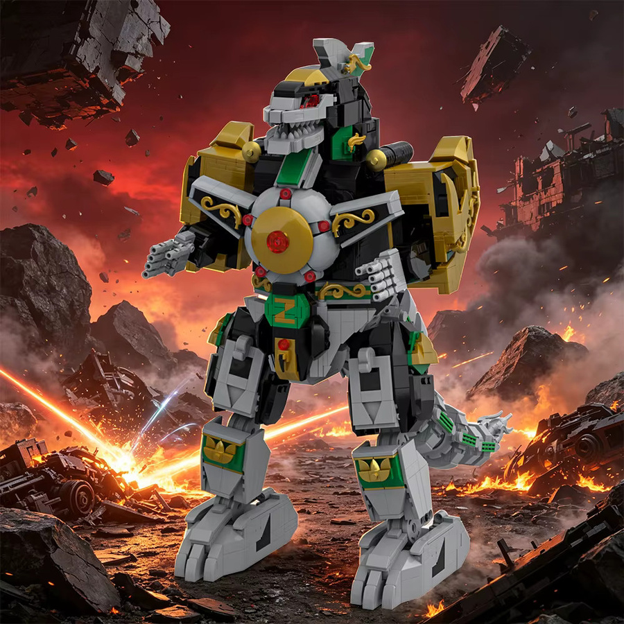 MOC Dragonzord Bausteine Modell, Action-Roboter, Dinosaurier - Bild 3