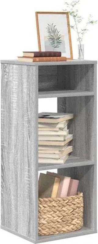 Bücherregal Vidaxl in Grau Sonoma aus Holzwerkstoff, B: 34 cm, T: 31 cm, H: 80 cm - Bild 1