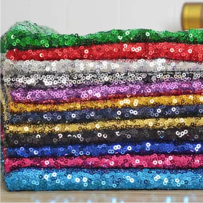 Pailletten-Mesh-Stoff in Blau und Multicolour für Hochzeitsdekoration, Kostüme und DIY-Projekte als Meterware - Bild 2
