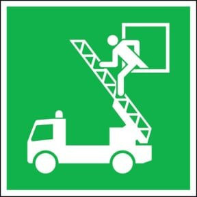 SafetyMarking Fluchtwegschild Rettungsausstieg langnachleuchtend aus Aluminium, Farbe: Grün, B x H: 20 x 20 cm - Bild 1