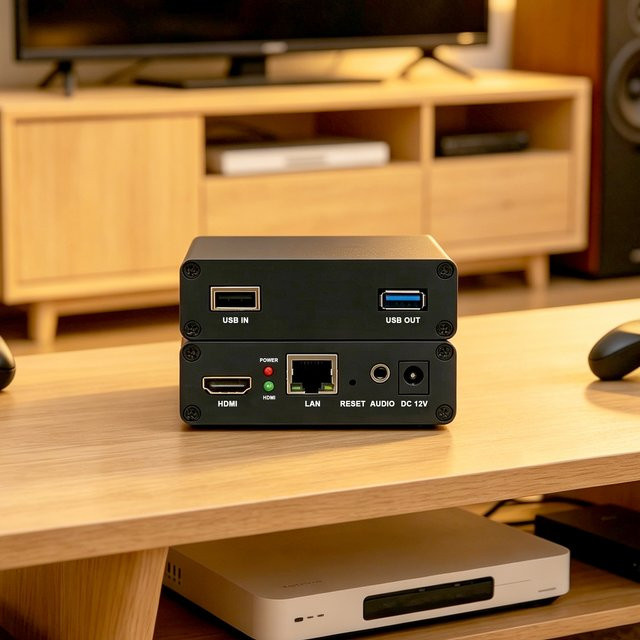 Tuoying 4K UHD Netzwerk-Kamera-Video-Decoder mit H.265/H.264 Unterstützung und USB-Kompatibilität für Live-Streaming in Schwarz und Rot - Bild 1