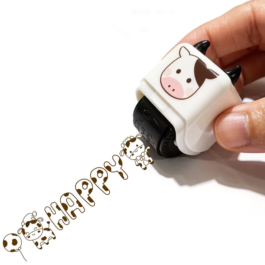 Selbststempelnder Rollerstempel im Cartoon-Design aus Kunststoff für deine Handarbeit und Schreibwaren-Dekoration - Bild 4