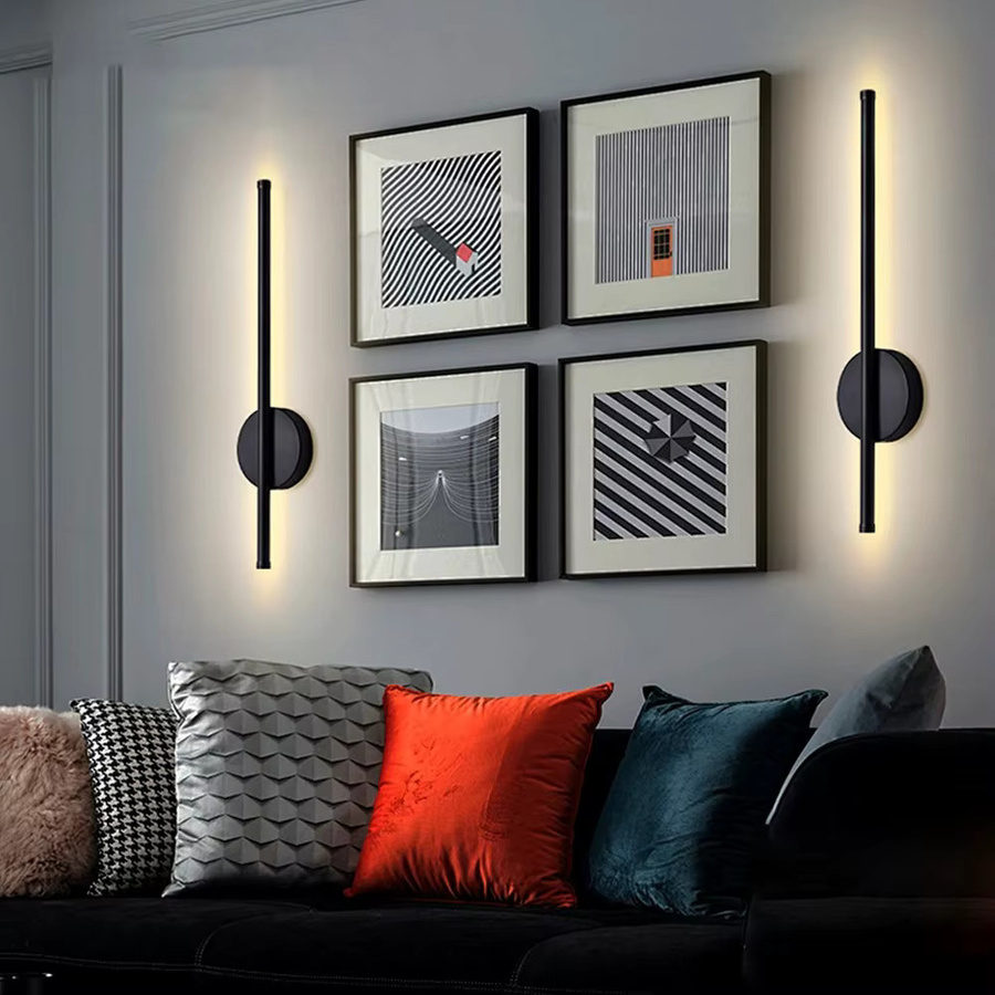 CETANT Moderne LED-Wandleuchte mit Fernbedienung und Akku, dimmbar, Up-Down-Beleuchtung, Gold/Messing und Schwarz, B: 50 cm oder 80 cm - Bild 2