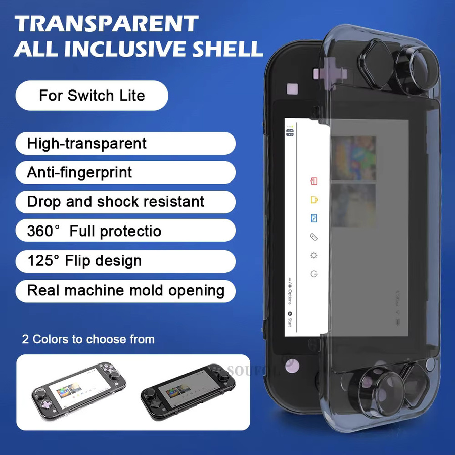 MBCHIPSTAR Transparente All-Inclusive-Hartschalenhülle aus PC für Nintendo Switch Lite - Bild 2