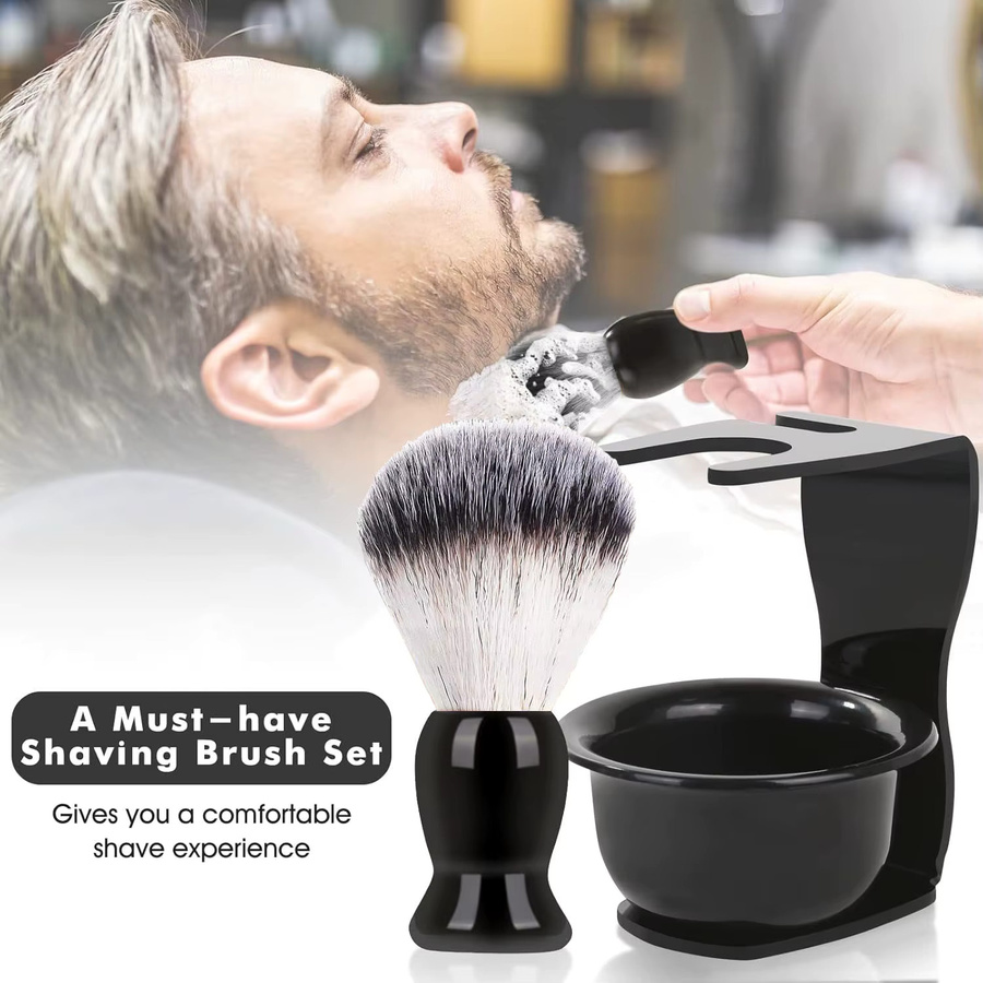 Beards Are Life The TW Beard Park Rasierpinsel-Set für Herren, 3-in-1 mit Standschale - Bild 3