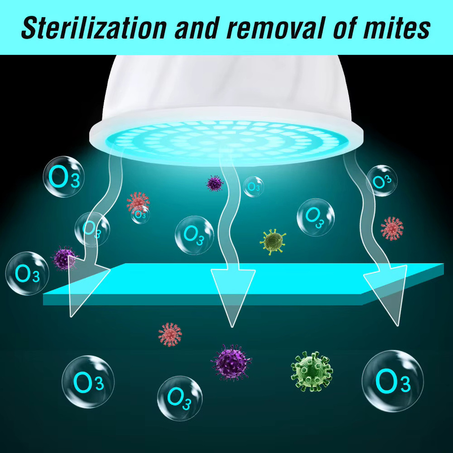 LED UVC Desinfektionslampe E27 zur Keimtötung und Sterilisation für dein Zuhause und Schlafzimmer, 260-280nm, Weiß - Bild 2