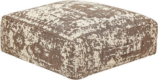 Beliani Bodenkissen SHASA Boho in Beige und Braun, B/T/H: 50 x 50 x 20 cm - Bild 1