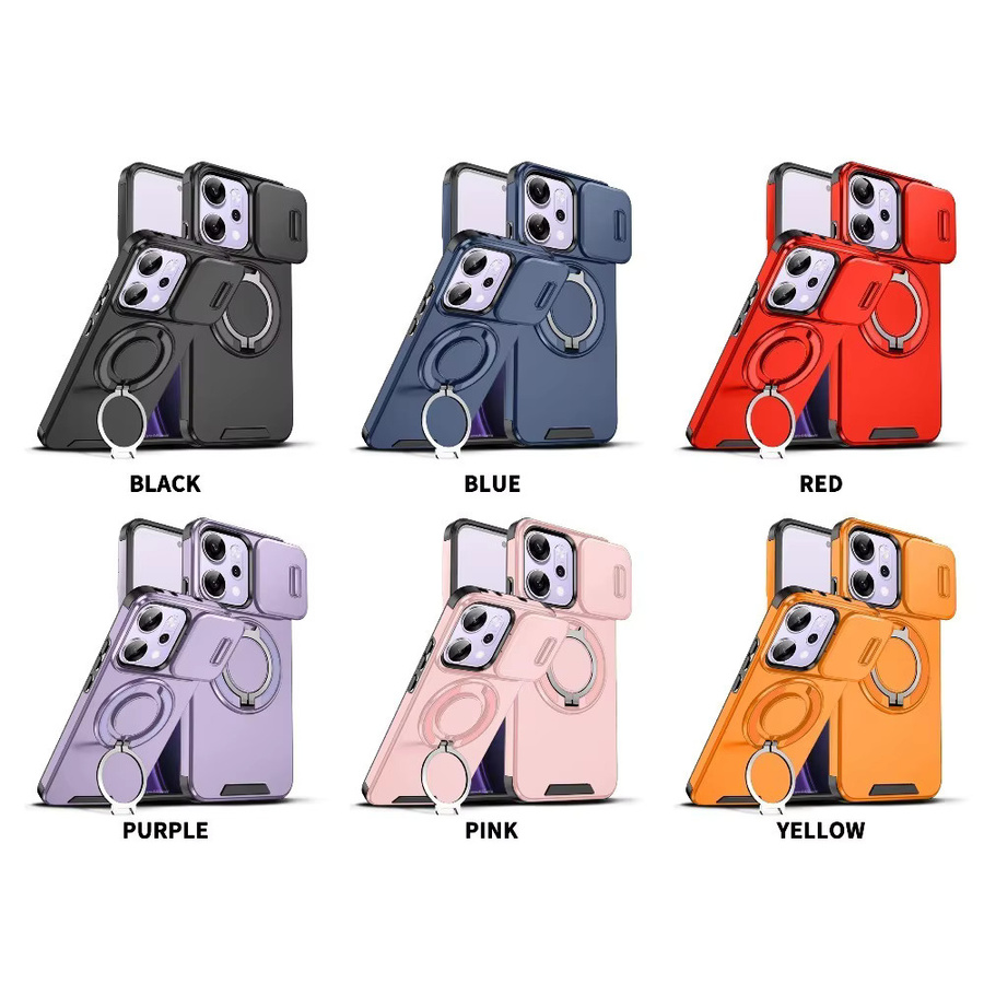 Robuste magnetische Schutzhülle für OPPO Reno 15 14 13 Pro 15F 14F 13F aus TPU und PC mit 360 Grad Rundumschutz und stoßfester Kamerahalterung in Pink und Purple - Bild 6