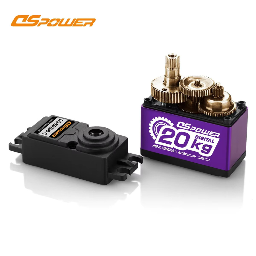 DSpower Digitaler wasserdichter Servomotor, Metall, Schwarz, Zubehör - Bild 3