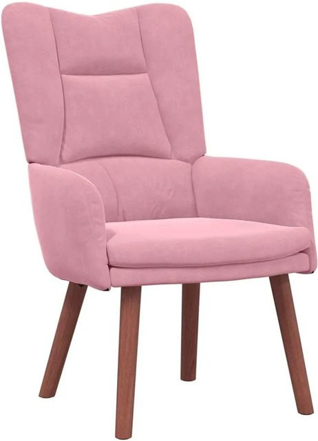 vidaXL Relaxsessel Rosa aus Samt mit Armlehnen, B/T/H: 63 x 67 x 94 cm - Bild 1