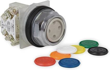Schneider Electric Drucktaster 9001KR1UH13, mehrfarbig, flach, ohne Rastung, IP66, Durchmesser: 30 mm - Bild 1