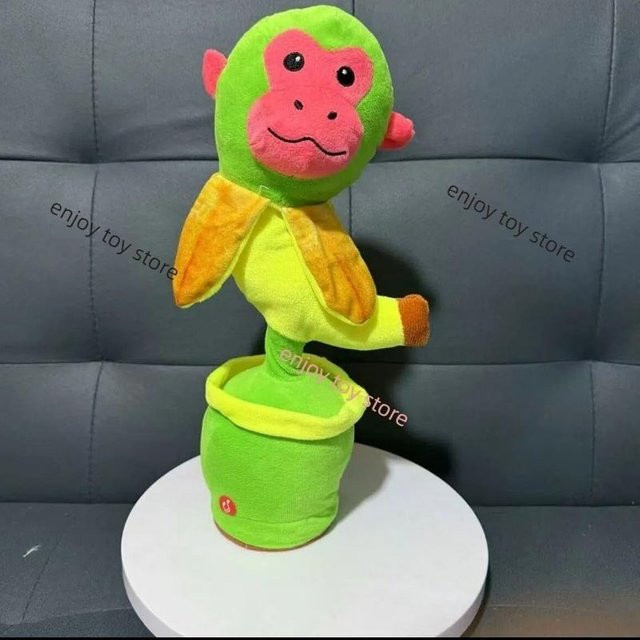 Yiran toy Lustiger Tralalero Tralala Musik Plüsch Topfpflanze, Elektrische Puppe, Singt Tanzt Aufnahme Spricht Drehen Leuchtende, ab 14 Jahre - Bild 1