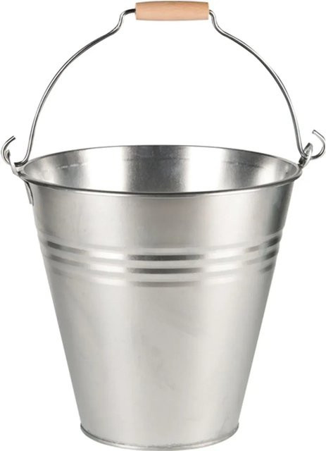 Zink-Eimer mit Henkel und Holzgriff Standard 7,2 l - Bild 1