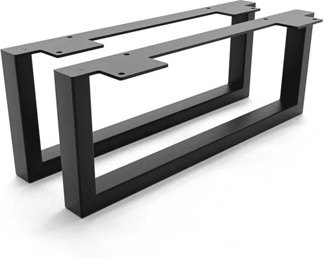 HEVVA Möbelfüße GRAZ 2er Set Schwarz Höhe: 15 cm, Tiefe: 40 cm - Bild 1