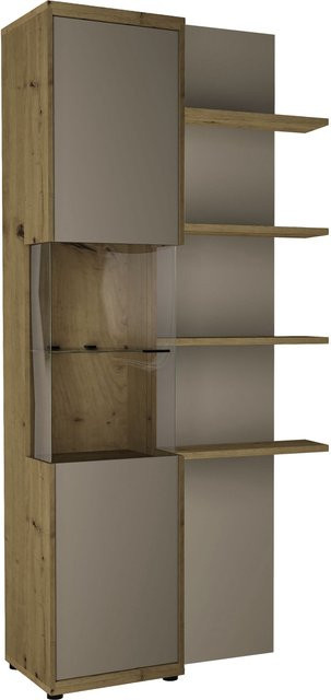 Vitrine HARPER WALLS mit Glastüren und Soft-Close-Funktion, B/T/H: 80 x 40 x 205 cm - Bild 1
