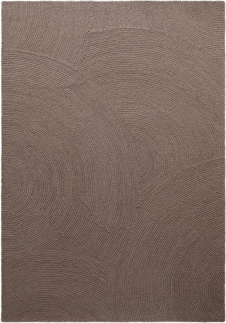 NYVI Teppich Calmio aus 100 % Wolle in Taupe, Geometrisches Design, B/T/H: 80 x 200 cm - Bild 1