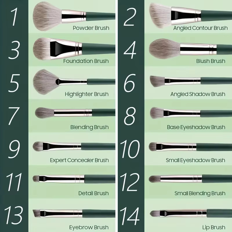 RUNTOIN Make-up-Pinsel-Set, Unisex - Bild 2