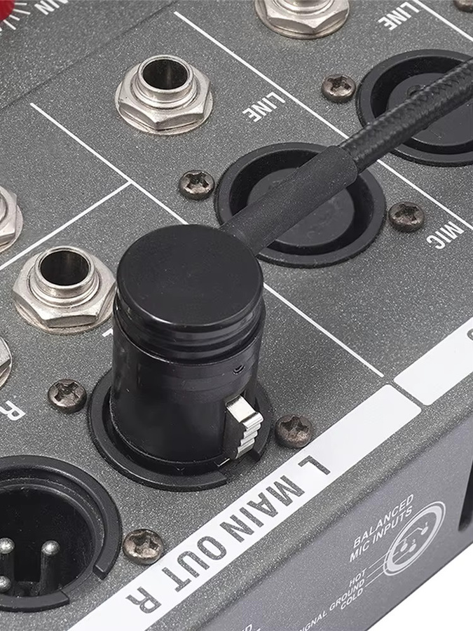 ALLOYSEED XLR-Adapter 90 Grad rechtwinklig männlich zu weiblich in Schwarz mit Lötanschluss aus Zinklegierung - Bild 5
