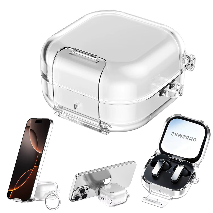 Transparente TPU-Schutzhülle für Samsung Galaxy Buds 4 und Buds 4 Pro inklusive Reinigungsstift - Bild 1
