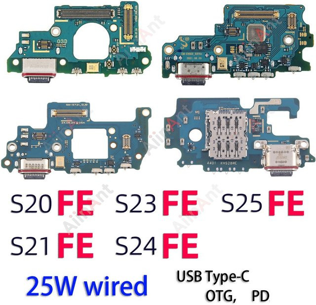 Samsung USB-C Mic Board Dock Ladegerät Flex-Kabel für Galaxy S25 S24 S23 S21 S20 FE G781W G990W S721W S711W - Bild 1