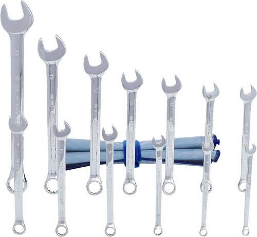 KS Tools Chromeplus Ringmaulschlüssel-Satz abgewinkelt, 13-teilig, Silber - Bild 1