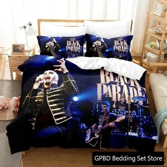 My Chemical Romance Bettwäscheset Lodestar mit Bettbezug und Kissenbezug, Schwarz, B/H: 135 x 200 cm - Bild 1