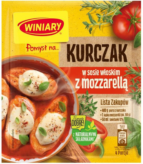 Winiary Idee für Hähnchen in italienischer Sauce mit Mozzarella 35 g - Bild 1