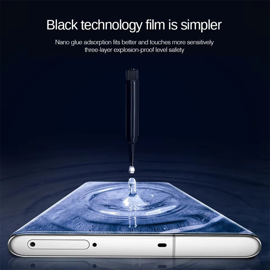 UV-gehärtetes Glas Displayschutzfolie für Honor Magic 4 5 6 Pro Lite sowie Honor 100 90 80 70 60 50 Pro, transparent, gebogenes Vollkleber-Design - Bild 4