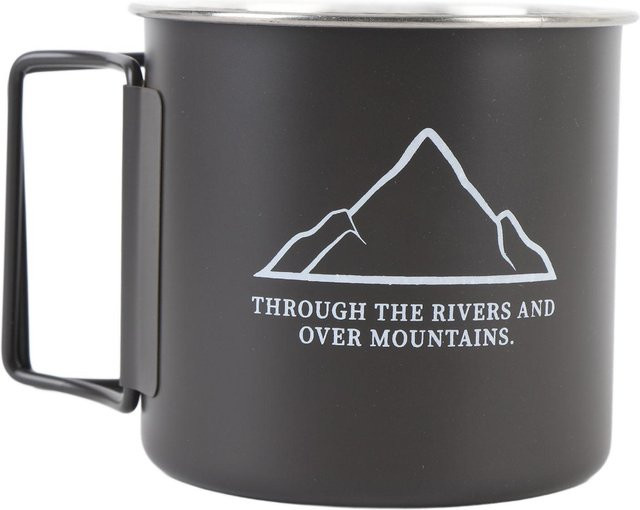 Koogeelife Camping Trinkbecher aus 304 Edelstahl für Outdoor und Wandern, Schwarz, 300ml - Bild 1