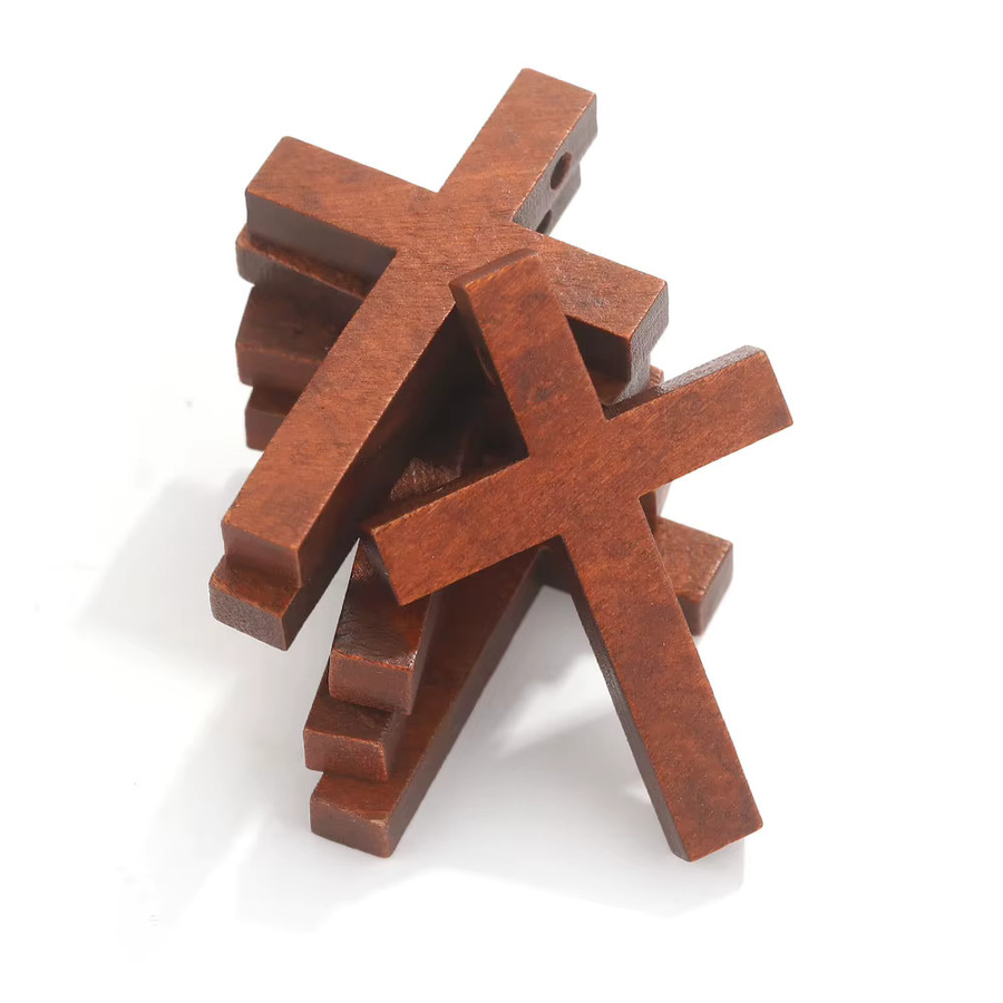 Aiovlo Holzkreuz-Anhänger, Holz, Unisex - Bild 2