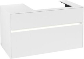 V&B Waschtischunterschrank Collaro mit LED-Waschtisch in Weiß Matt, B/T/H: 100 x 54,8 x 50 cm - Bild 1