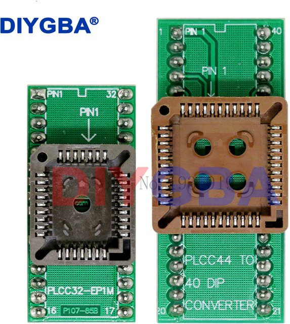 DNIGEF USB Universal Programmierer IC Adapter Tester für PLCC32 auf DIP32 und PLCC44 auf DIP40, kompatibel mit TL866CS, TL866A, EZP2010, G540 und SP300, Farbe: Grün - Bild 1