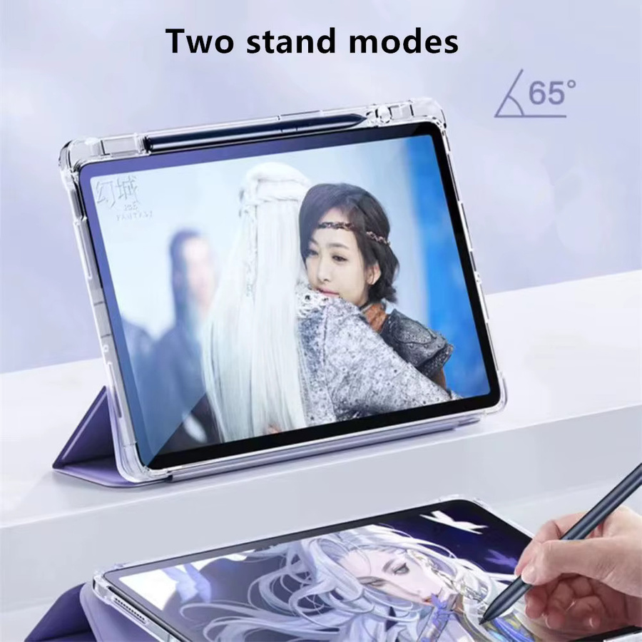 Huawei Tablet-Hülle für Matepad 11.5 S Air 2025 Pro 12.2 Air 12 X PaperMatte mit Tri-Fold Soft Funda und Translucent Back Cover in Schwarz oder Transparent - Bild 2