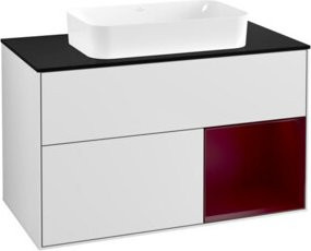V&B Waschtischunterschrank Finion in Weiß lackiert, B: 100 cm, T: 60,3 cm - Bild 1