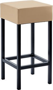 Mayer Sitzmöbel Barhocker 1113 in Beige mit Metallgestell B/T/H: 34 x 34 x 65 cm - Bild 1