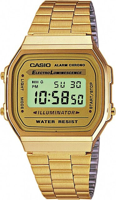 CASIO Digitaluhr, Quarz, Edelstahl, Gold, 36 mm, Herren - Bild 1