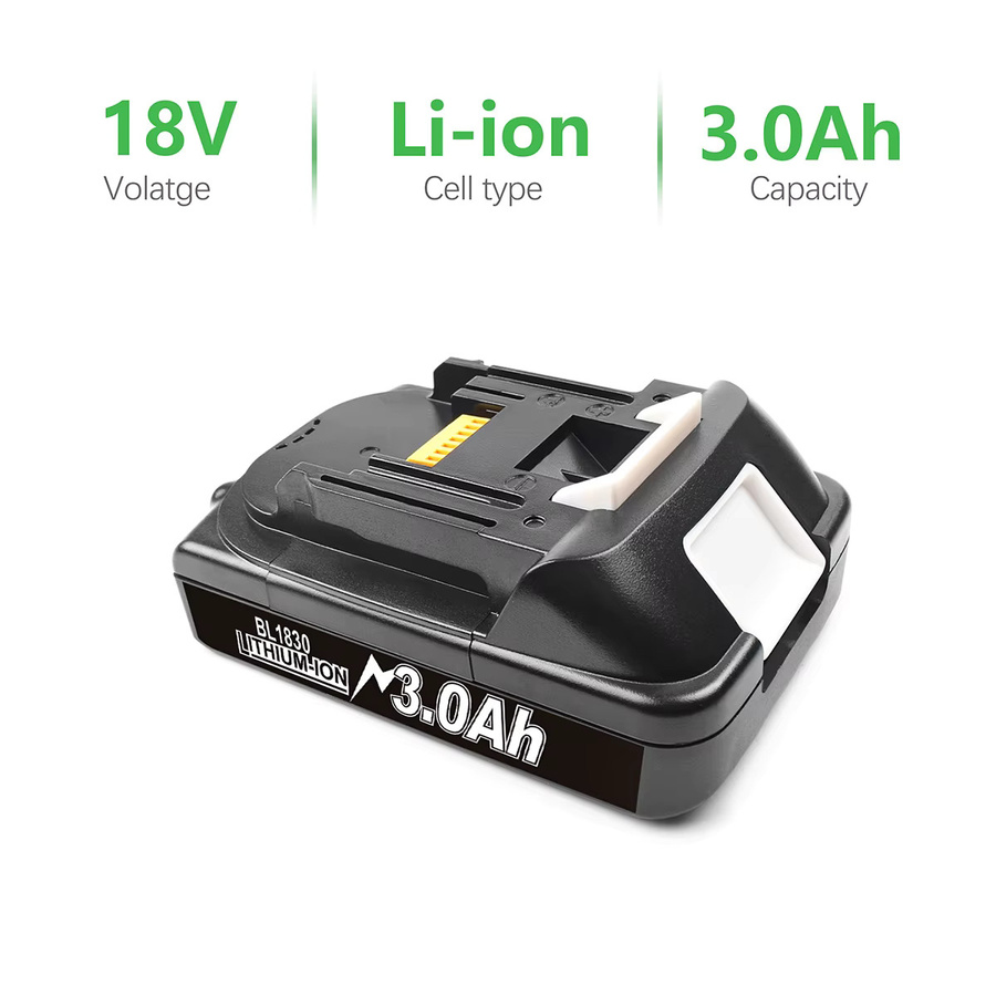 Makita Akku-Ladegerät für 18V Batterien BL1815 BL1850 BL1830 BL1860 BL1820 BL1840 in Schwarz - Bild 2