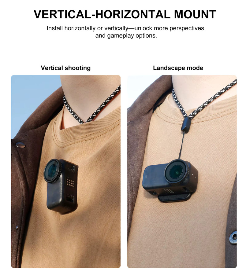 DJI OSMO Nano Magnetische Kamerahalterung Halsband in Schwarz für Insta360 GO 3S, GO 3 und MIC, verstellbarer Halsgurt Kamerazubehör - Bild 4