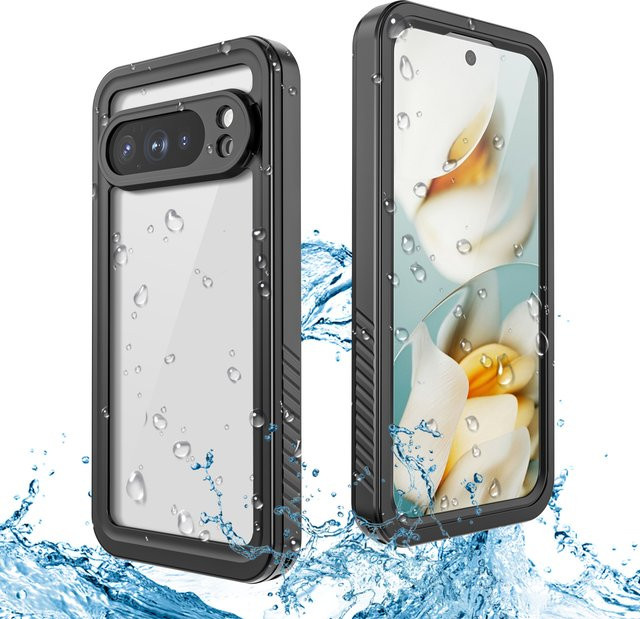 Shellbox wasserdichte Handyhülle in Schwarz, 360° stoßfest und staubdicht mit IP68 Schutz, kompatibel mit Google 10 Pro XL, Google 10, Google 9 Pro XL, Google 9A und Google 9 - Bild 1